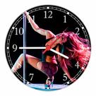 Relógio De Parede Dança Pole Dance Artes Studio Academias Esportes Quartz Tamanho 40 Cm RC001