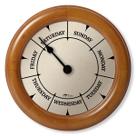 Relógio de parede DayClocks Classic Day of the Week Great Pine 10in