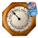 Relógio de parede DayClocks Classic Day of the Week Wood 10 polegadas