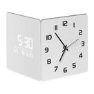 Relógio de parede de canto SCOAGE 30cm frente e verso 90 branco