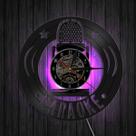 Relógio de parede de disco de vinil de música -moda Led Light Wall Clock
