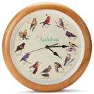 Relógio de Parede de Madeira Mark Feldstein Audubon Singing Bird - 13cm