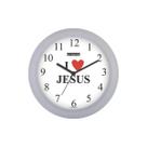 Relogio De Parede Decoração I Love Jesus Eu Amo Jesus Sala