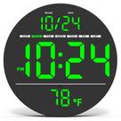 Relógio de parede digital XUANZIT com grande display LED, temperatura