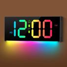 Relógio de Parede Digital Zelaclock 12" Cores RGB com Controle Remoto