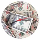 Relógio De Parede Dinheiro Dollar Finanças Decorações Interiores