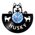 Relógio De Parede Disco Vinil Animais - Husky - VAN-130