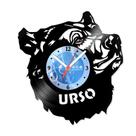 Relógio De Parede Disco Vinil Animais - Urso - VAN-175 Relógio De Parede Disco Vinil Animais - Urso - VAN-175