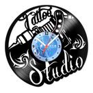 Relógio De Parede Disco Vinil Comercial - Stúdio Tatuagem - VCM-006