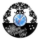 Relógio De Parede Disco Vinil Datas Especiais - Happy Valentine's Day - VDE-002 Relógio De Parede Disco Vinil Datas Especiais - Happy Valentine's Day - VDE-002