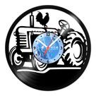 Relógio De Parede Disco Vinil Diversos - Trator na Fazenda - VDI-085 Relógio De Parede Disco Vinil Diversos - Trator na Fazenda - VDI-085