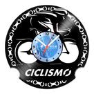Relógio De Parede Disco Vinil Esportes - Ciclismo Speed - VES-167 Relógio De Parede Disco Vinil Esportes - Ciclismo Speed - VES-167