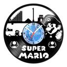 Relógio De Parede Disco Vinil Jogos e Games - Super Mario Bros - VJG-033