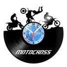 Relógio De Parede Disco Vinil Motos - Motocross - VMO-001