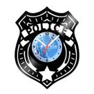 Relógio De Parede Disco Vinil Profissões - Police - VPR-007 Relógio De Parede Disco Vinil Profissões - Police - VPR-007
