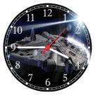 Relógio De Parede Filme Star Wars Nave Millennium Falcon Cinema Quartz Tamanho 40 Cm RC021