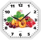 Relógio de Parede Gama Branco Fruta Oitavado Plashome Cozinha Sala Escritório
