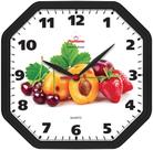 Relógio de Parede Gama Preto Fruta Oitavado Plashome Cozinha Sala Escritório