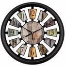 Relógio De Parede Gigante 40cm Estilo Madeira Industrial Retrô Vintage Decoração Rústica