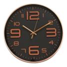 Relógio De Parede Grande Moderno Rosê / Preto 34cm