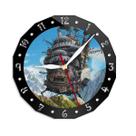 Relógio de parede Howls Moving Castles Anime 30cm Silent Non-Ticking