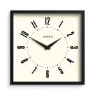 Relógio de parede JONES CLOCKS Retro Square 25 cm preto Relógio de parede JONES CLOCKS Retro Square 25 cm preto