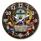 Relógio de parede Last Supper Non-Ticking Silent 30 cm de madeira Relógio de parede Last Supper Non-Ticking Silent 30 cm de madeira