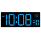 Relógio de parede LED Soobest Digital com segundos 25 cm azul com plugue
