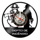 Relógio De Parede Lp Bombeiros Profissão Incendio Decoração