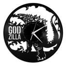 Relógio De Parede Lp Godzilla Decoração Disco De Vinil