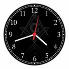 Relógio De Parede Maçonaria Illuminati Olho Pirâmide Lojas Salas Quartos Quartz Tamanho 40 Cm RC002