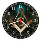 Relógio De Parede Maçonaria Illuminati Olho Pirâmide Lojas Salas Quartos Quartz Tamanho 40 Cm RC004
