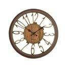 Relógio de Parede Madeira Analógico Rústico 40cm Redondo Com Ponteiro Decorativo Pilha AA Relógio de Parede Madeira Analógico Rústico 40cm Redondo Com Ponteiro Decorativo Pilha AA