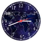 Relógio De Parede Mapa Mundo Geografia Lojas Salas Quartos Quartz Tamanho 40 Cm RC010