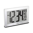 Relógio de parede MARATHON Atomic White com suporte de 23 cm com 8 fusos horários