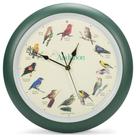 Relógio de parede Mark Feldstein Audubon Singing Bird 33cm verde