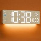 Relógio de Parede MASHI 2026 com Display LED de 40 cm e Controle Remoto