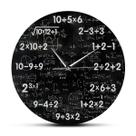 Relógio de parede: matemática, multiplicação e divisão, acrílico de 30 cm