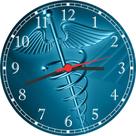 Relógio De Parede Medicina Símbolo Caduceu Consultórios Salas Quartos Quartz Tamanho 40 Cm RC007 Relógio De Parede Medicina Símbolo Caduceu Consultórios Salas Quartos Quartz Tamanho 40 Cm RC007