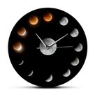 Relógio de parede Moon Phases Silent Non-Ticking 30x30cm de plástico