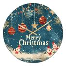 Relógio de parede, Natal, temporada de férias, decoração, bonecos de neve, 30 cm