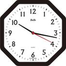 Relógio de Parede Oitavado Preto 22CM