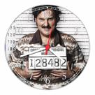 Relógio De Parede Pablo Escobar Decoração Quartz