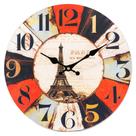 Relógio de parede Paris Eiffel Tower com design vintage de 14 polegadas Relógio de parede Paris Eiffel Tower com design vintage de 14 polegadas