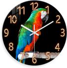 Relógio de parede Parrot 30 cm, design de arara redonda, metal, acrílico Relógio de parede Parrot 30 cm, design de arara redonda, metal, acrílico