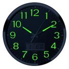 Relógio de parede Plumeet Night Light 14" com display LCD verde