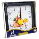 Relógio de Parede Quartz Herweg Analógico Legumes Preto 660001 - 034