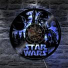 Relógio de parede R2D2 BB8 Vinyl Record Anime Black 30cm