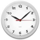 Relógio de Parede Redondo Branco Clássico para Decoração de Sala Cozinha Escritório Mecanismo Quartz Tic Tac 24 Cm