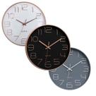 Relógio de Parede Redondo Decorativo 30cm Ponteiro Silencioso Quartz Decoração de Cozinha Sala Casa Escritório
